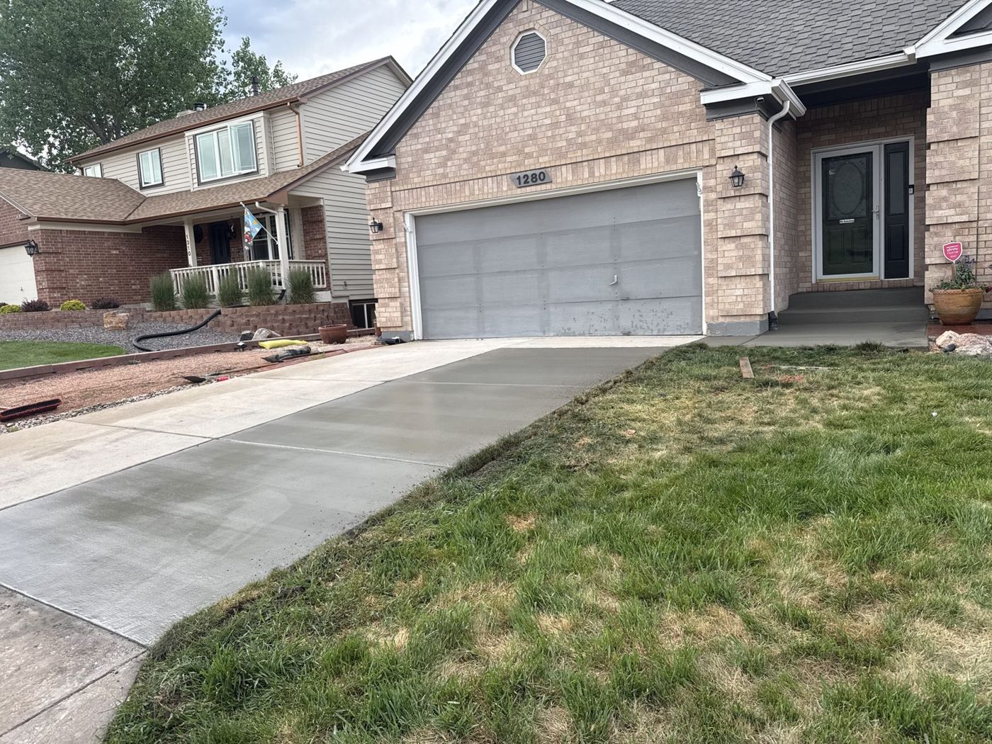 Brick ranch, straight on