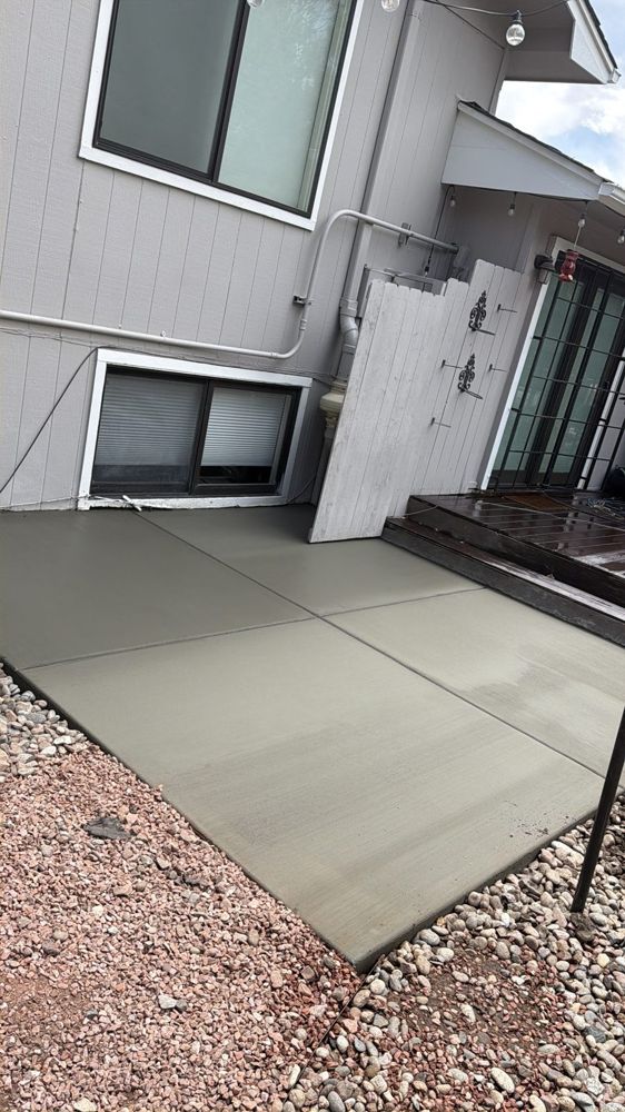 Patio and composite deck steps