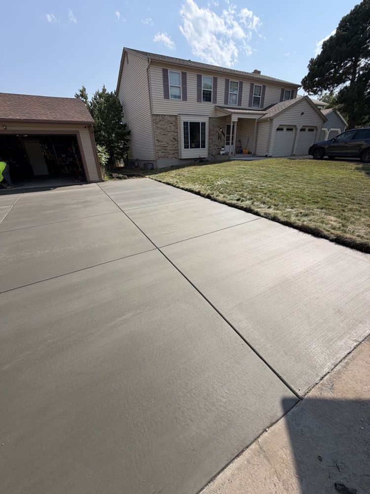 Driveway, lawn and full house