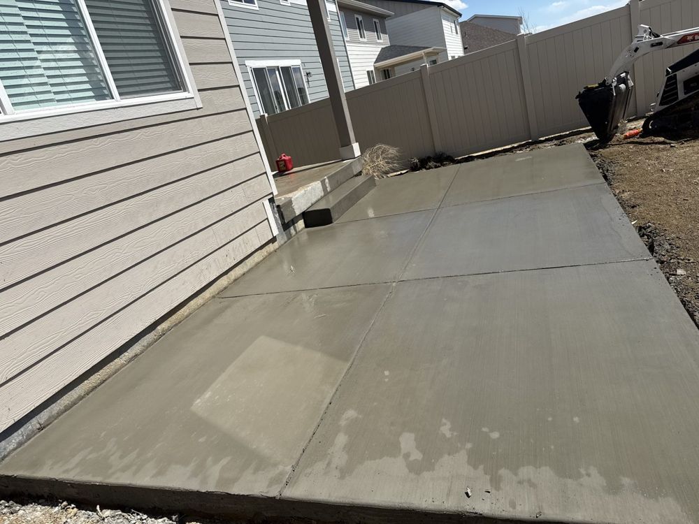 Patio and privacy fence