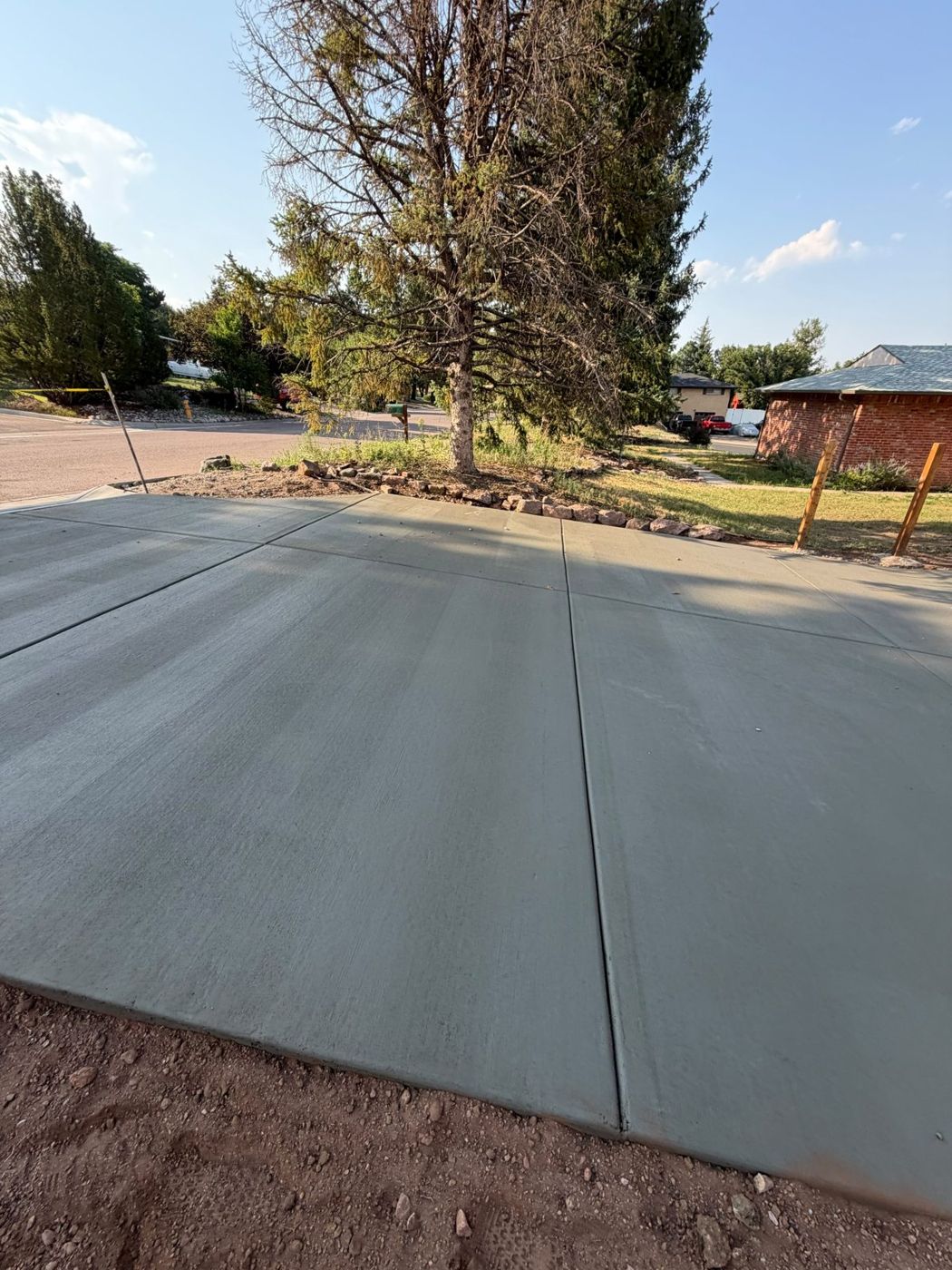 New driveway with control joints