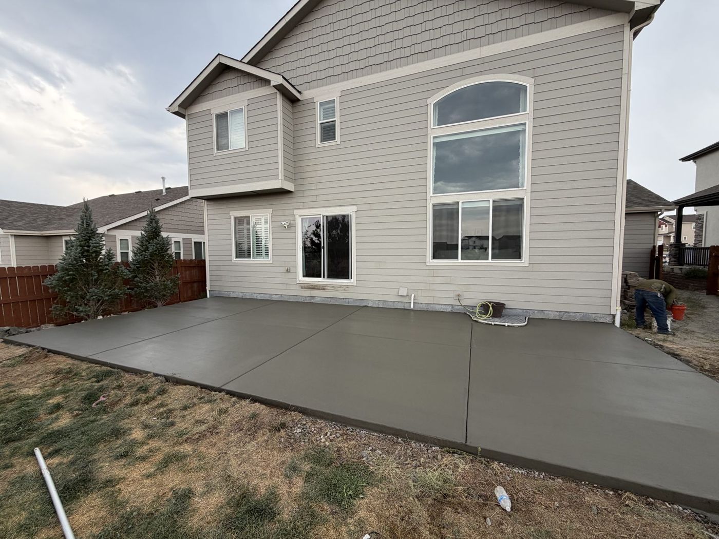 Full-width back patio